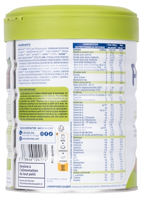 Physiolac Bio 2 800 g Certbio