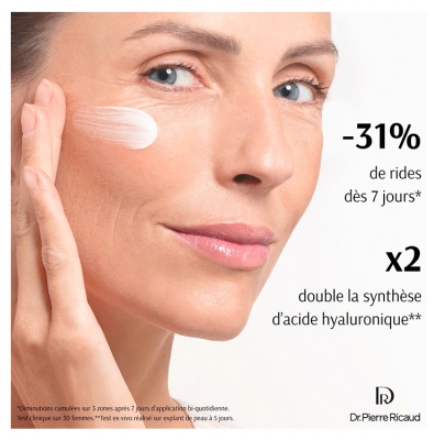 Dr Pierre Ricaud Crème Anti-Rides Comblante Acide Hyaluronique Pur + Flavonoïdes de Galanga Bio 40 ml