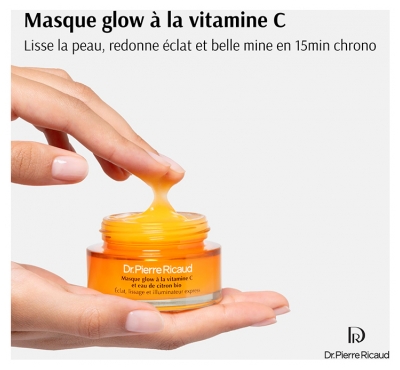 Dr Pierre Ricaud Masque Glow Vitamine C et Eau de Citron Bio 50 ml