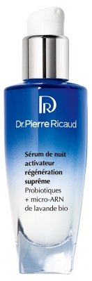 Dr Pierre Ricaud Sérum de Nuit Activateur Régénération Suprême Probiotiques + Micro-Arn de Lavande Bio 30 ml