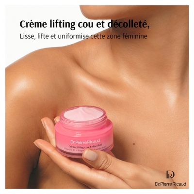 Dr Pierre Ricaud Crème Lifting Cou et Décolleté Vitamine B3 et Biopolymère d'Amande Douce 50 ml