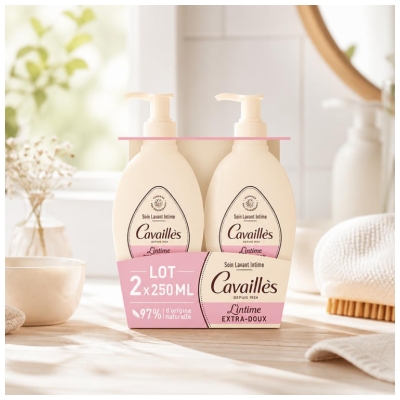 Cavaillès Soin Lavant Toilette Intime Extra-Doux 2 x 250 ml