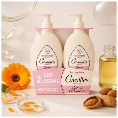 Cavaillès Soin Lavant Toilette Intime Extra-Doux 2 x 250 ml