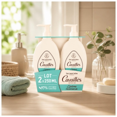 Cavaillès Soin Lavant Toilette Intime Fraîcheur 2 x 250 ml