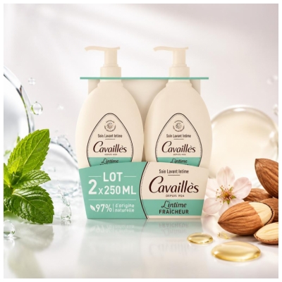 Cavaillès Soin Lavant Toilette Intime Fraîcheur 2 x 250 ml