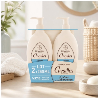 Rogé Cavaillès Soin Lavant Toilette Intime Antibactérien 2 x 250 ml