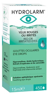 Hydrolarm Gouttes Oculaires Collyre Yeux Rouges ou Irrités 15 ml
