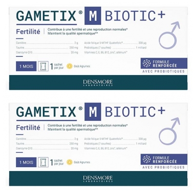 Densmore Gametix M Biotic+ Fertilité 30 Sachets Lot de 2