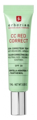 Erborian CC Red Correct Soin Correcteur Anti-Rougeurs Teinté SPF30 15 ml