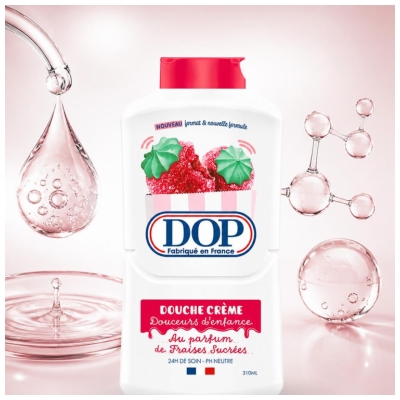 Dop Douceurs d'Enfance Douche Crème au Parfum de Fraises Sucrées 310 ML