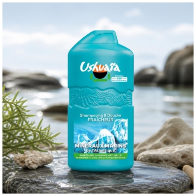 Ushuaïa Shampoing Douche Fraicheur Minéraux Marins de l'Atlantique 280 ml