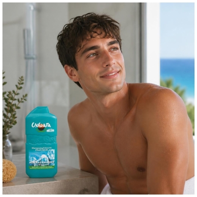 Ushuaïa Shampoing Douche Fraicheur Minéraux Marins de l'Atlantique 280 ml