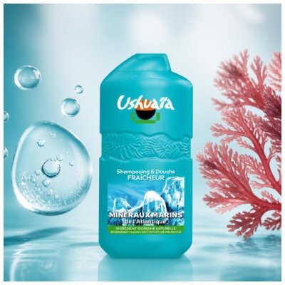 Ushuaïa Shampoing Douche Fraicheur Minéraux Marins de l'Atlantique 280 ml