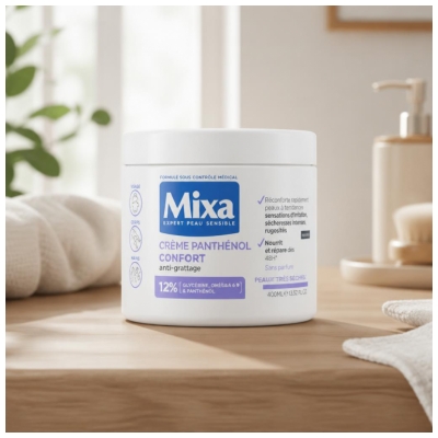 Mixa Crème Panthénol Confort Peaux à Tendance à l'Eczéma Atopique 400 ml
