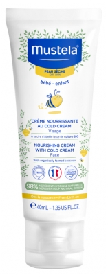 Mustela Crème Visage Nourrissante Cold Cream à la Cire d'Abeille 40 ml