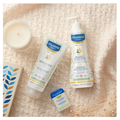 Mustela Gel Lavant Nourrissant au Cold Cream à la Cire d'Abeille Bio Peau Sèche 300 ml