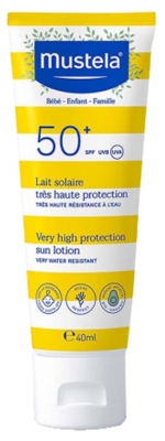 Mustela Lait Solaire Très Haute Protection Spf50+ 40 ml