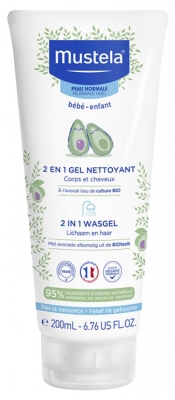 Mustela Gel Nettoyant 2 en 1 à l'Avocat Bio Corps et Cheveux 200 ml