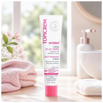 Topicrem Hydra+ Crème Hydratante Éclat Légère