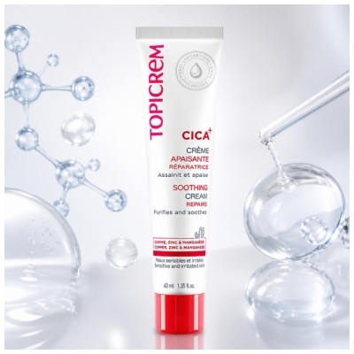 Topicrem CICA - Peaux irritées Crème Apaisante Réparatrice 40 ml
