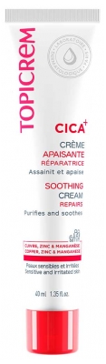 Topicrem CICA - Peaux irritées Crème Apaisante Réparatrice 40 ml