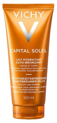 Vichy Capital Soleil Lait Hydratant Auto-Bronzant Visage & Corps 100 ML