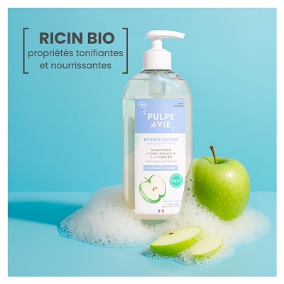 Pulpe de Vie Shampoing Pomme Hydratant Doux Bio 400 ml