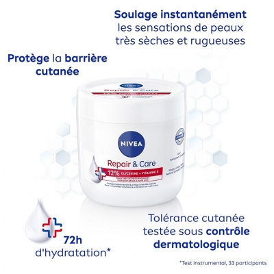 Nivea Repair & Care 15% Glycérine + Provitamine B5 + Niacinamide Pot 400 ML
