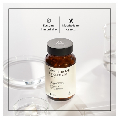 A-Lab Vitamine D3 Liposomale 2000 Ui Défenses Naturelles Immunité Assimilation Renforcée 60 Gélules