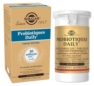 Solgar Probiotiques Daily Confort Intestinal 30 Gélules