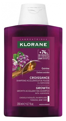 Klorane Croissance Shampoing Accélérateur de Pousse à l'Adénosine et à la Quinine 200 ml