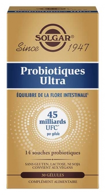 Solgar Probioitiques Équilibre de la Flore Intestinale Ultra 30 Gélules