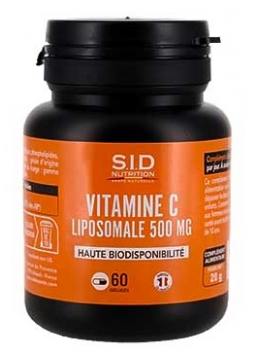 S.I.D Nutrition Vitamine C Liposomale 500 mg Haute Biodisponibilité 60 Gélules