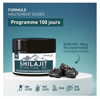 Granions Résine Pure Shilajit 500 mg 50 g