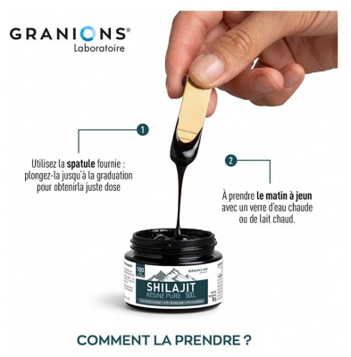 Granions Résine Pure Shilajit 500 mg 50 g