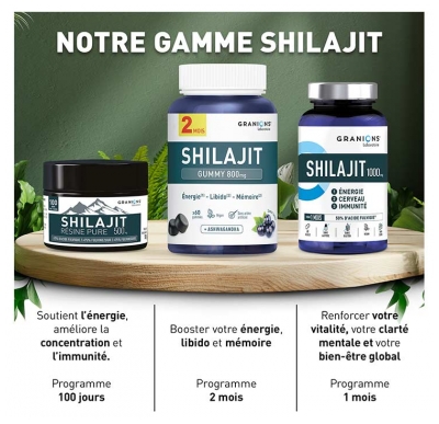 Granions Résine Pure Shilajit 500 mg 50 g