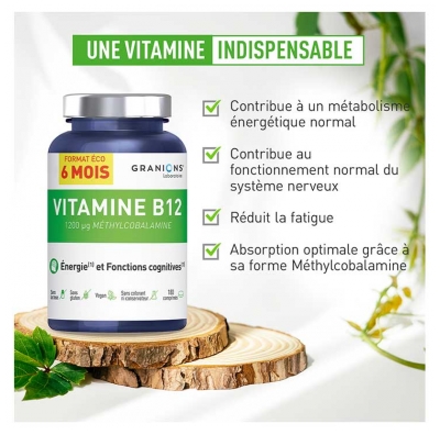 Granions Vitamine B12 1200 %g Méthylcobalamine 180 Comprimés