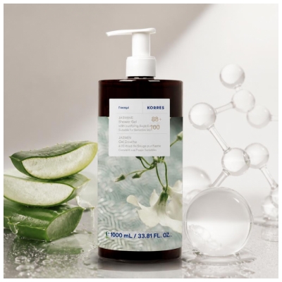 Korres Gel Douche Jasmin à l'Extrait de Sauge Purifiante 1 L