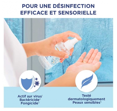 Baccide Spray Anti-Viral Désinfactant Mains et Surfaces Moment Givré Peaux Sensibles Édition Limitée 100 ml