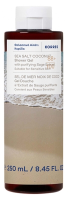 Korres Gel Douche Sel de Mer Noix de Coco à l'Extrait de Sauge Purifiante 250 ml 