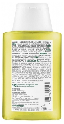 Klorane Légèreté - Cheveux Normaux à Gras Shampoing Usage Fréquent au Cédrat 100 ml