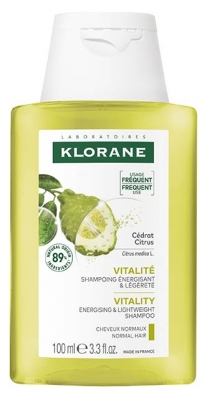 Klorane Légèreté - Cheveux Normaux à Gras Shampoing Usage Fréquent au Cédrat 100 ml