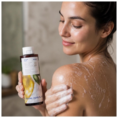 Korres Gel Douche Basilic Citron à l'Extrait de Sauge Purifiante 250 ml