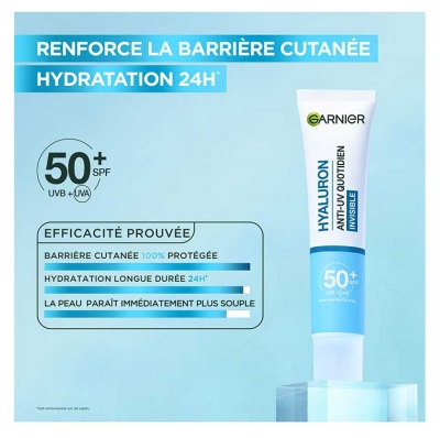 Garnier Hyaluron Anti-UV Quotidien Fluide Hydratant SPF50+ 40 ml