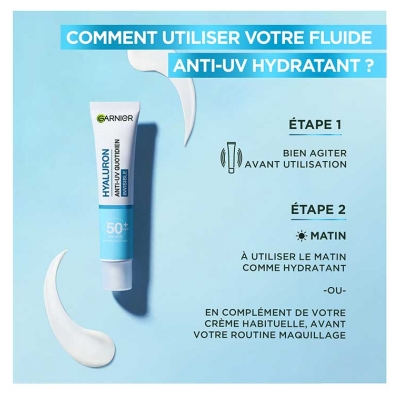 Garnier Hyaluron Anti-UV Quotidien Fluide Hydratant SPF50+ 40 ml