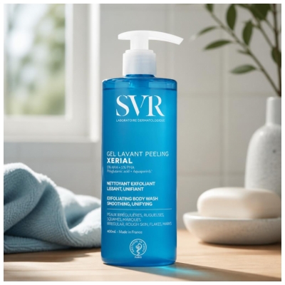 SVR Xérial : Peaux sèches et squameuses Gel Lavant Peeling Corps 400 ml