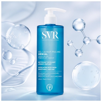 SVR Xérial : Peaux sèches et squameuses Gel Lavant Peeling Corps 400 ml