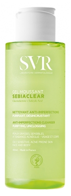 SVR Sebiaclear Gel Moussant Anti-Imperfections Peaux Grasses à Tendance Acnéique 100 ml