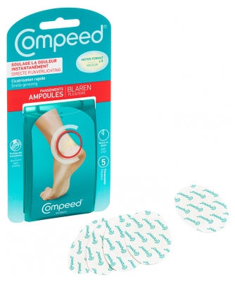 Compeed Pansements Ampoules Moyen Format Pour le Talon 5 Pansements