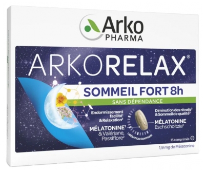 Arkopharma Arkorelax Sommeil Fort 8H Comprimés Tricouche 15 Unités